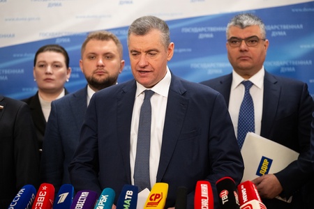 Пресс-подход Председателя ЛДПР Л.Э. Слуцкого 