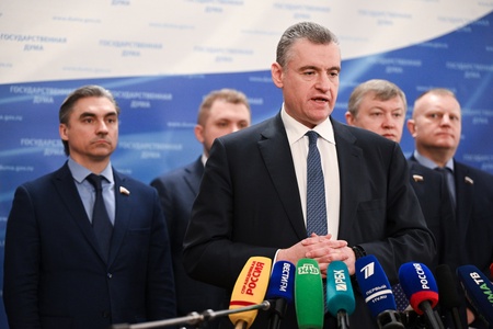 Пресс-подход фракции ЛДПР во главе с Леонидом Слуцким 5.03.2025