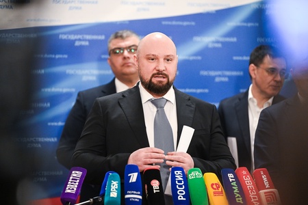 Пресс-подход фракции ЛДПР в ГД во главе с Леонидом Слуцким 1.04.2025