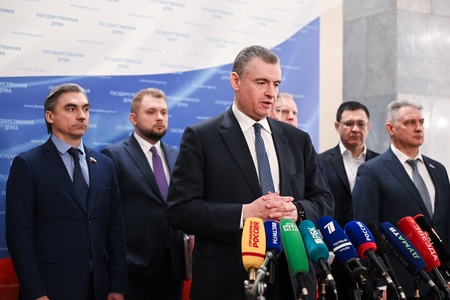 Пресс-подход фракции ЛДПР во главе с Леонидом Слуцким 5.03.2025