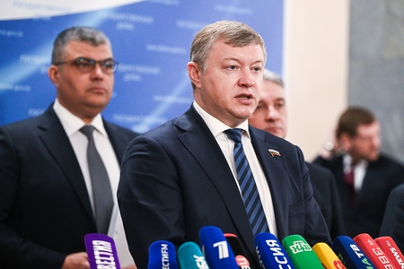 Пресс-подход фракции ЛДПР в ГД во главе с Леонидом Слуцким 1.04.2025