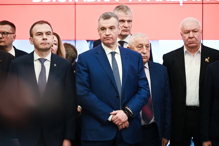 Леонид Слуцкий выступил на открытии выставки "Основы Великой Победы" в ГД