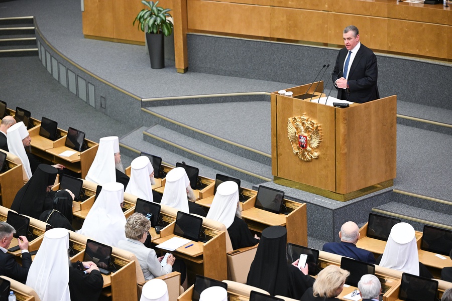 Выступление Л.Э.Слуцкого на Рождественских парламентских встречах