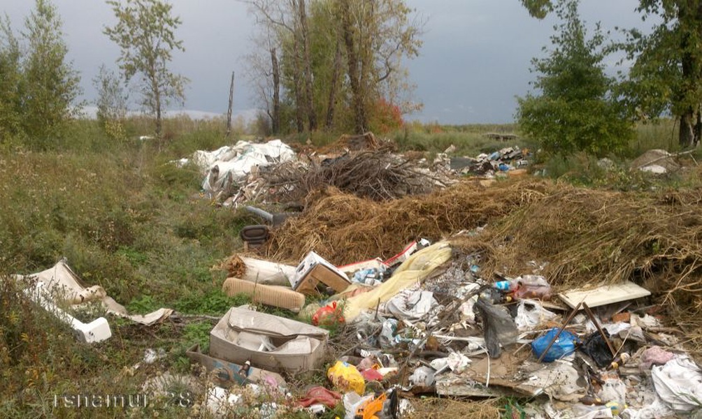 Гигантскую тлеющую свалку обнаружили в нескольких километрах от амурского села