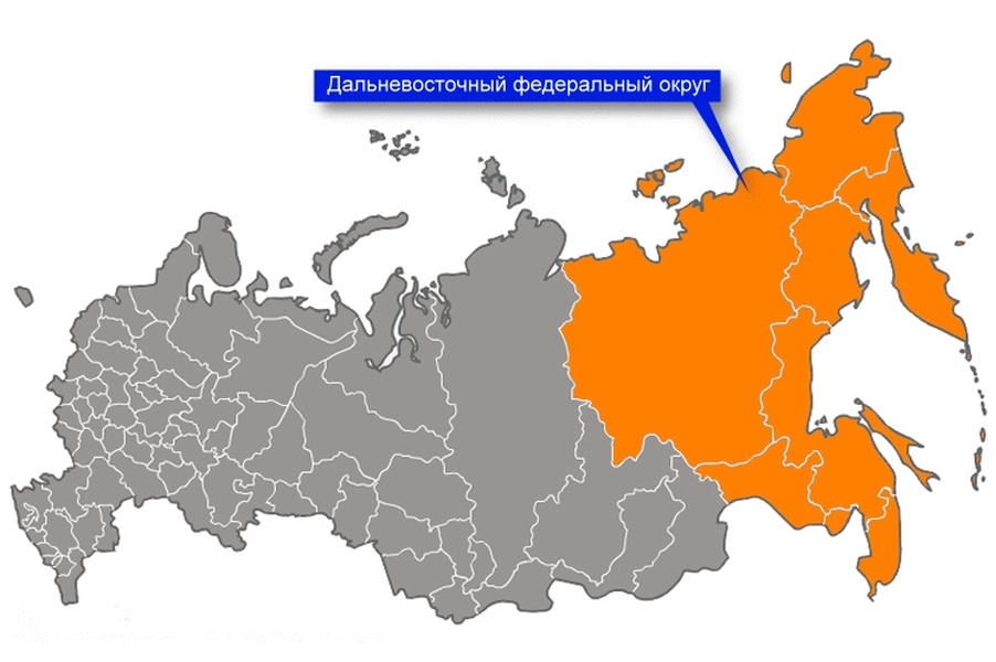 Территория восточный. Дальневосточный федеральный округ на карте РФ. Дальневосточный федеральный округ на карте России. Дальневосточный округ на карте. Дальневосточный регион на карте России.