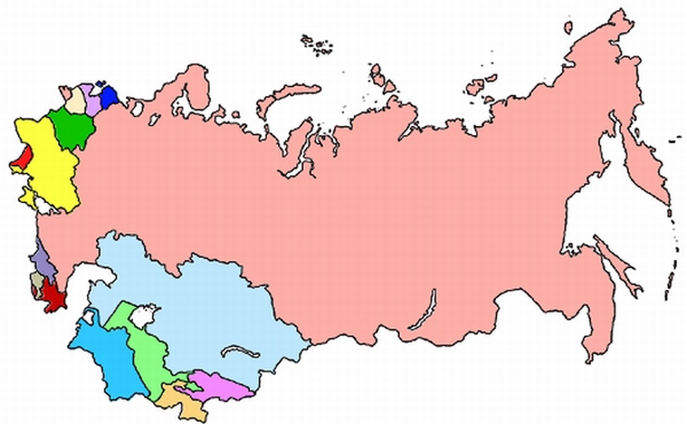 Карта стран снг с границами