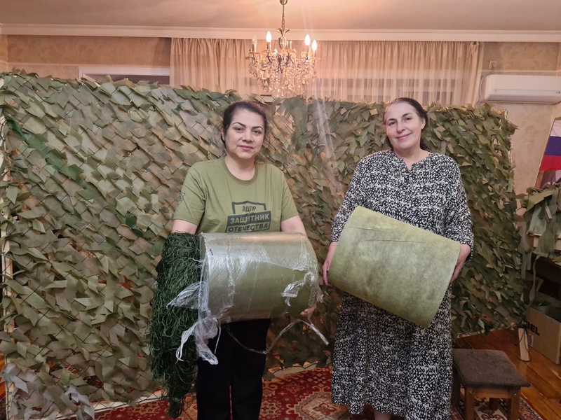 Дагестанские партийцы продолжают поставки материала для плетения масксетей на СВО