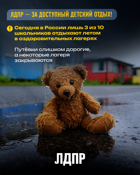 ЛДПР за доступный детский отдых!