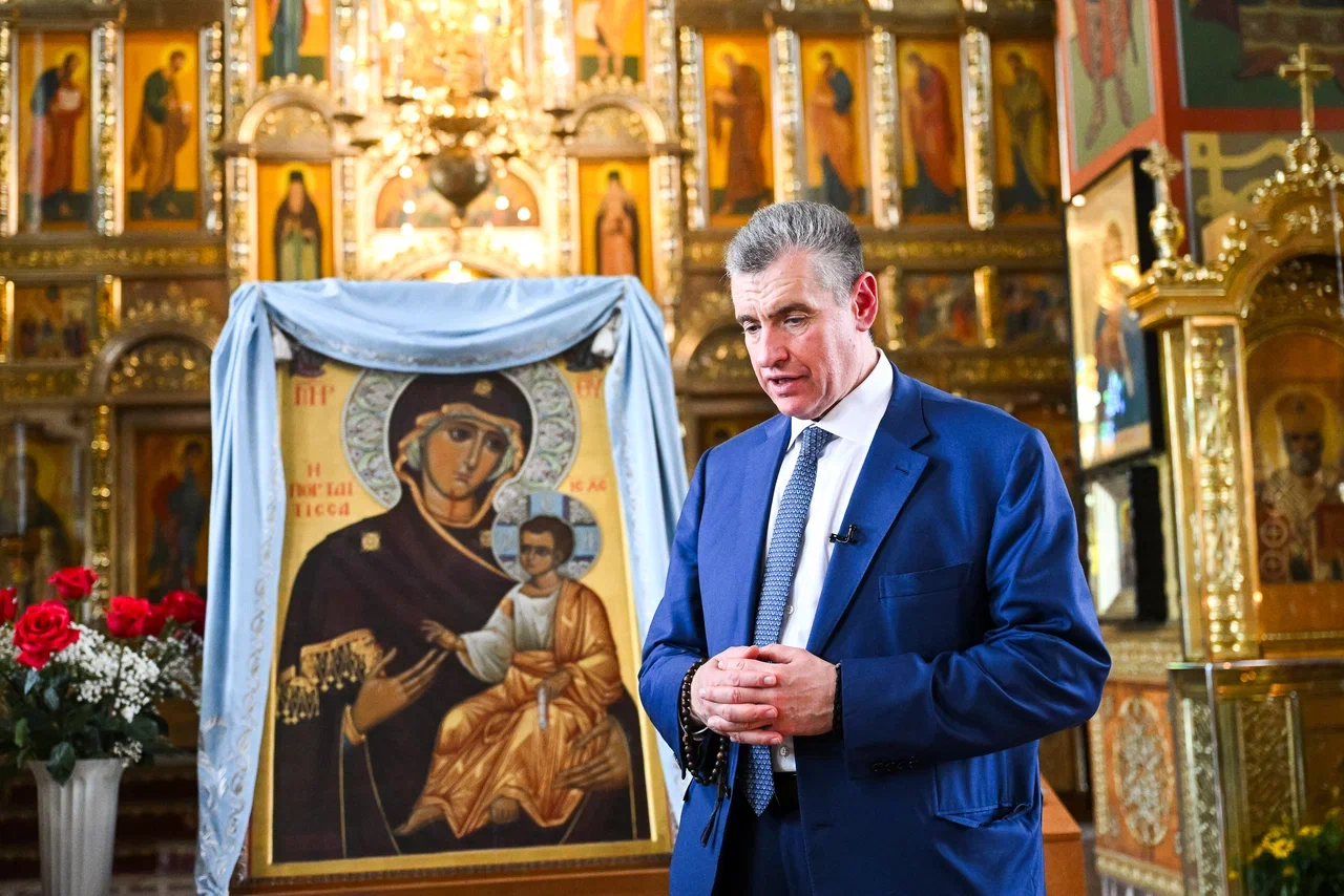 Леонид Слуцкий с делегацией посетил Свято-Николаевский собор Мариуполя