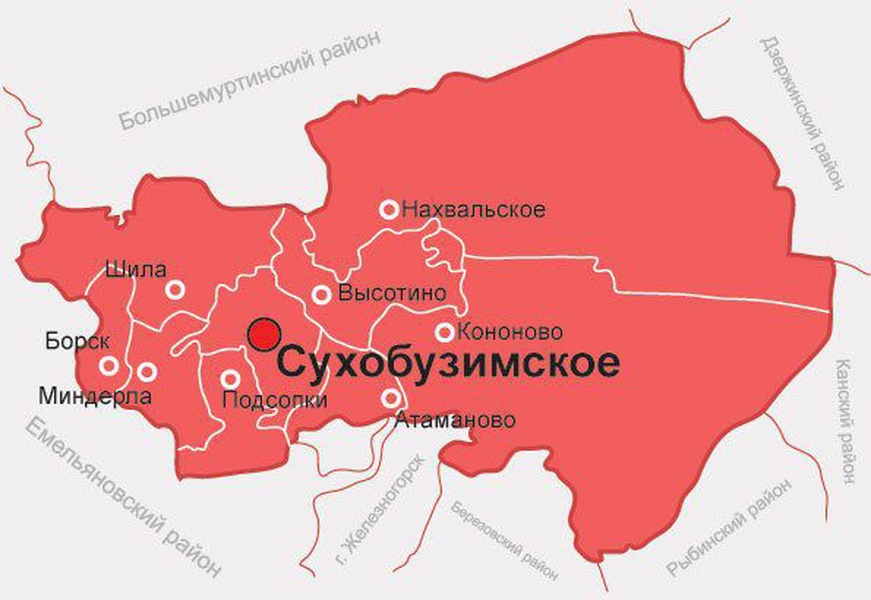 Сухобузимо красноярск карта - 95 фото