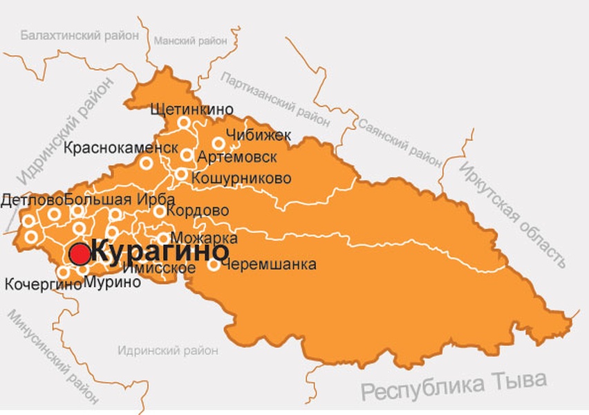 Карта города курагино