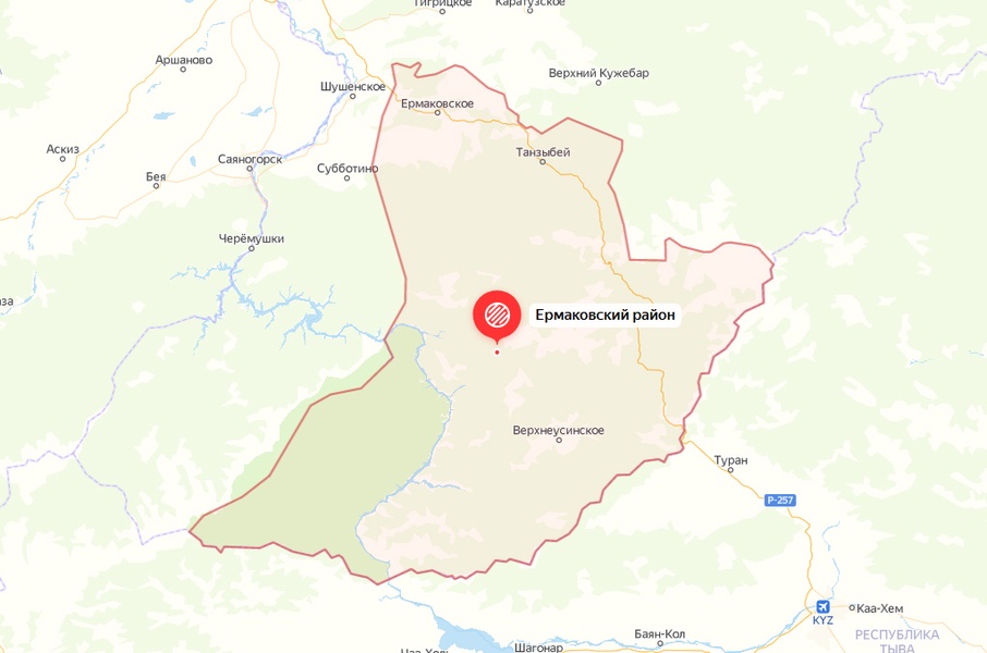 Село ермаковское красноярского края карта