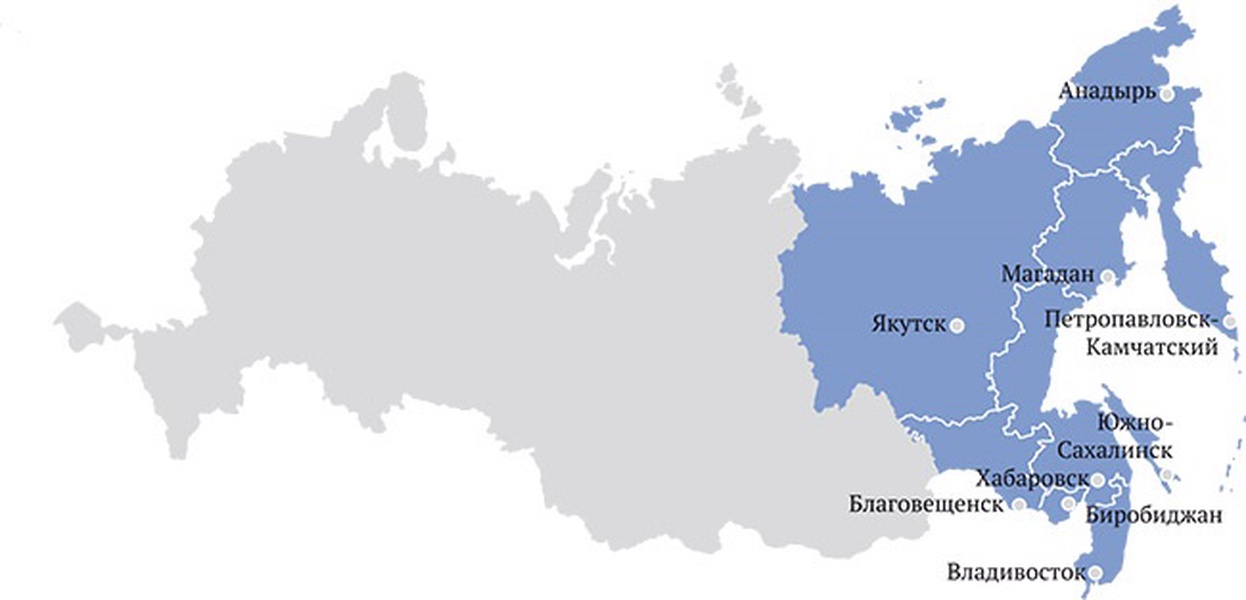 Южно сахалинск биробиджан. Дальний Восток на карте России. Карта России Дальний Восток на карте. Дальний Восток на карте России границы. Дальневосточный регион на карте России.