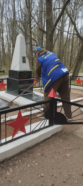 Активисты Новгородского районного местного отделения ЛДПР провели уборку воинского захоронения в Борковском сельском поселении