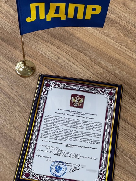 Благодарственные письма от бойцов СВО передала депутат от ЛДПР из Искитима Елена Гладышева 