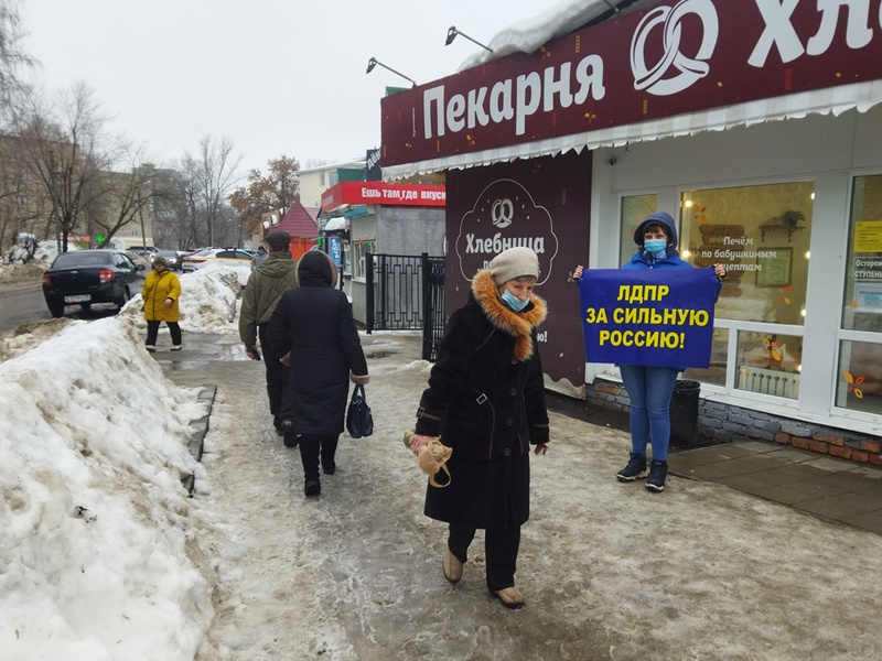 23 февраля активисты ЛДПР провели серию одиночных пикетов в Пензе и области