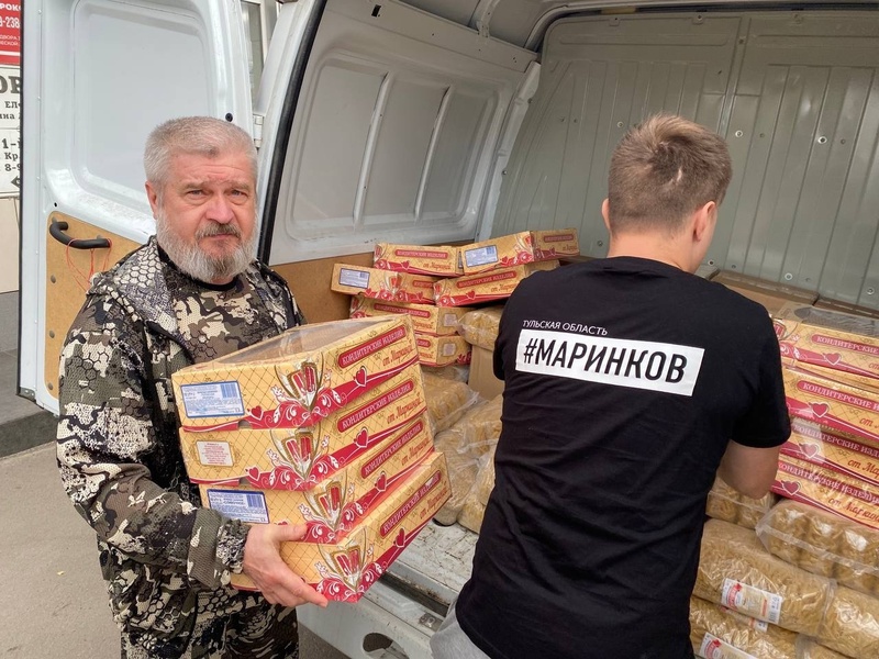 Депутаты Александр Балберов и Александр Маринков доставили гуманитарный груз в Курск