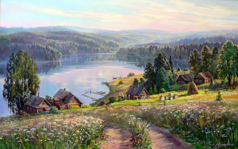 Описание картины утро в деревне