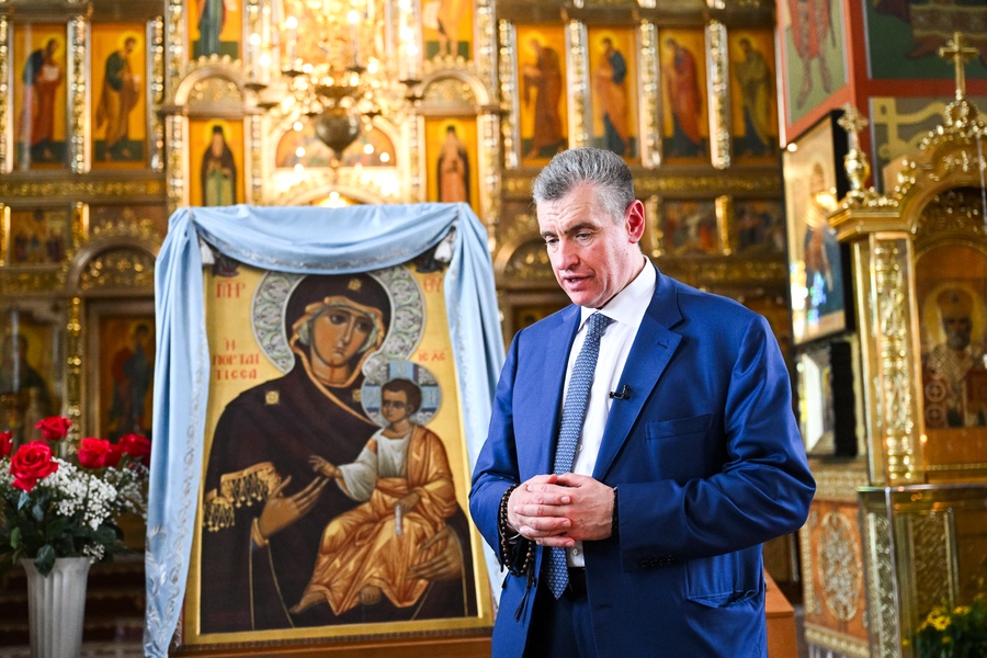 Леонид Слуцкий посетил Свято-Николаевский собор Мариуполя